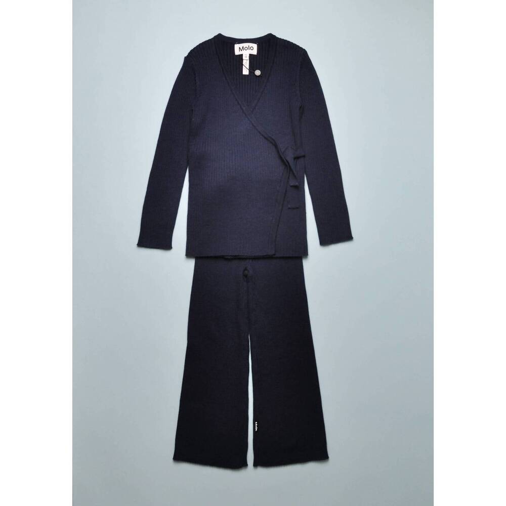 NEW MOLO girls gwyn-niya knit top and bottom set in navy sky